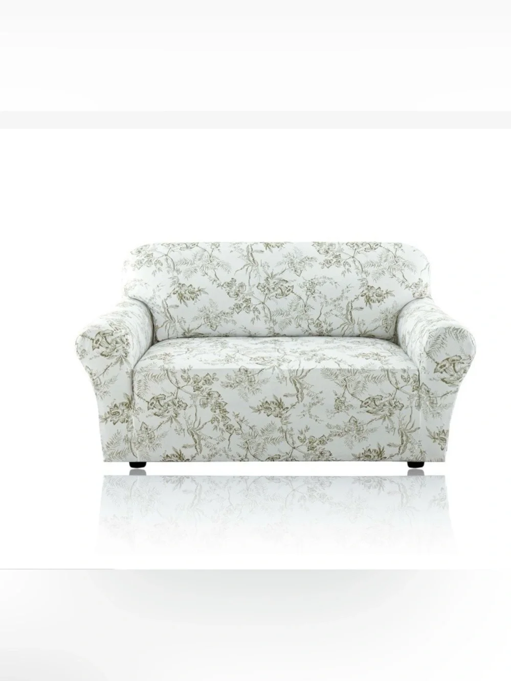‘Sage Garden Bliss’ Furniture Slipcover Loveseat (Green White)
